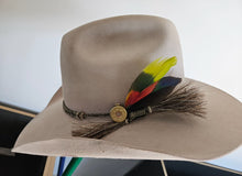 Load image into Gallery viewer, Handcrafted Feather, Pearl & Shell Hatpin – Unique Brooch / Scarf Pin | Handmade Gift from Australia