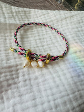 Load image into Gallery viewer, Rainbow weave Pearl Bracelet