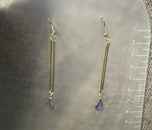 Load image into Gallery viewer, Brassy Gem Earrings