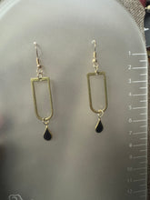 Load image into Gallery viewer, Brassy Gem Earrings