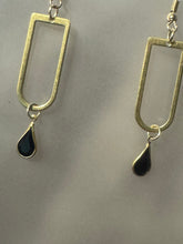 Load image into Gallery viewer, Brassy Gem Earrings