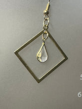 Load image into Gallery viewer, Brassy Gem Earrings