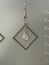 Load image into Gallery viewer, Brassy Gem Earrings