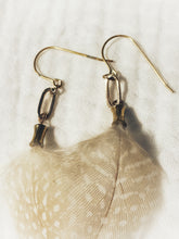 Load image into Gallery viewer, Peach Guineafowl Earrings
