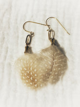 Load image into Gallery viewer, Peach Guineafowl Earrings
