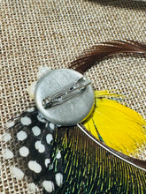 Load image into Gallery viewer, Handcrafted Feather, Pearl &amp; Shell Hatpin – Unique Brooch / Scarf Pin | Handmade Gift from Australia

