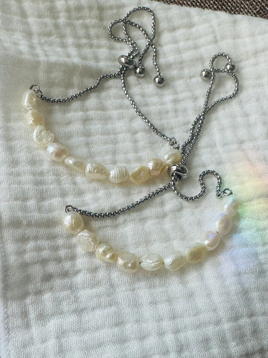 Sliver Pearl Bracelet