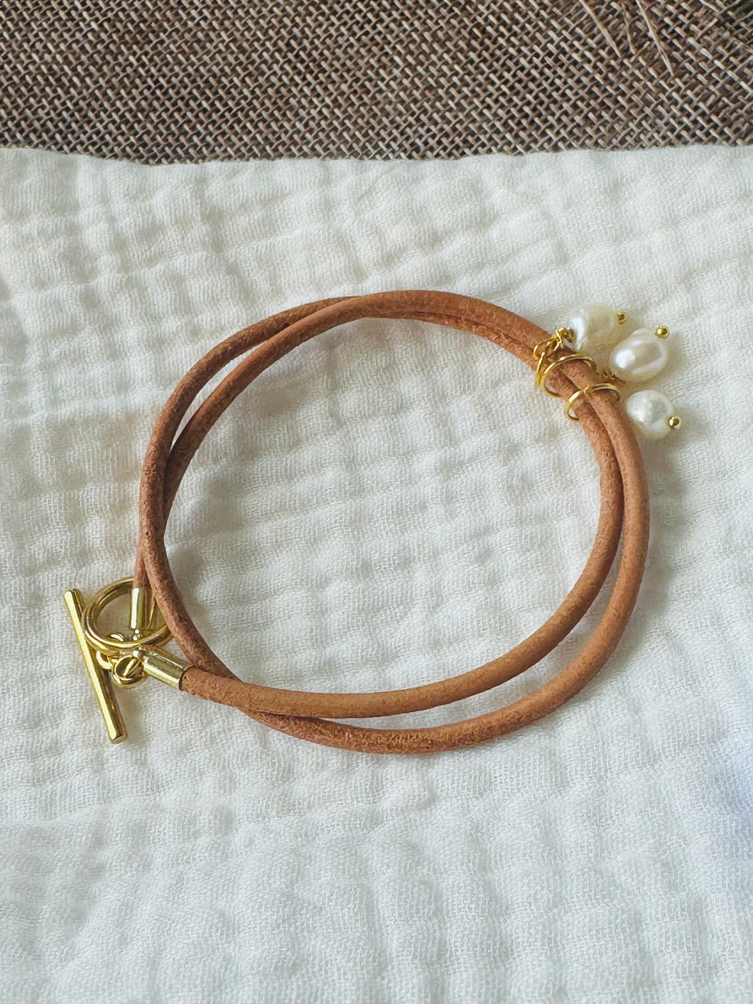 Leather Pearl Bracelet 4