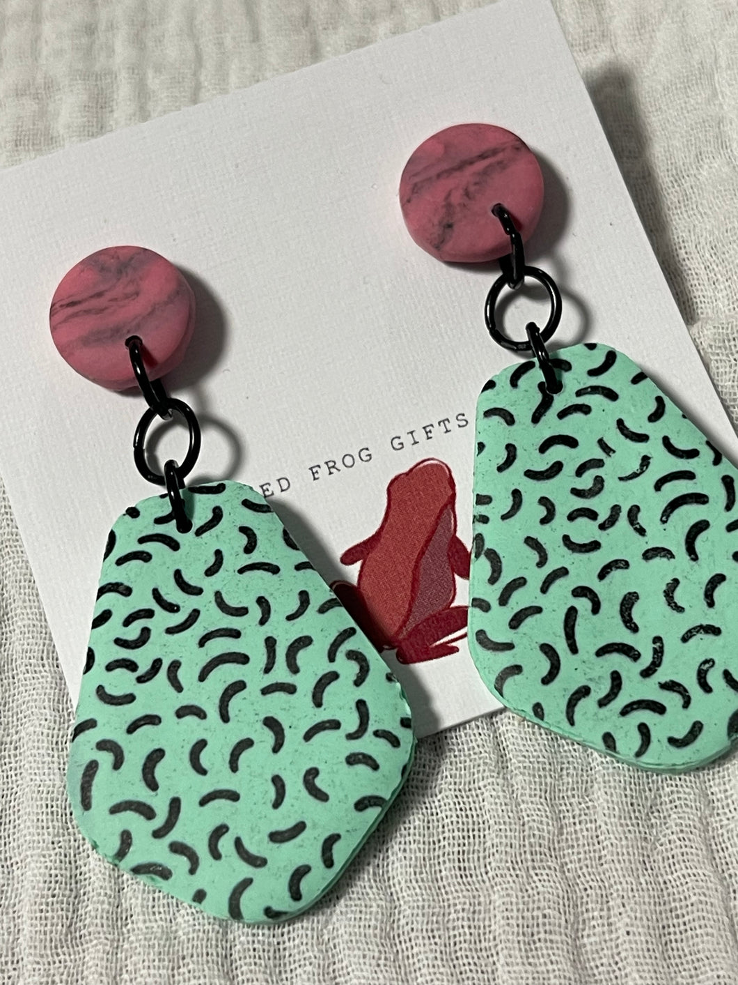 Strawberry Peppermint earrings