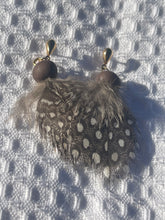 Load image into Gallery viewer, Guineafowl Feathered Earrings
