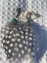 Load image into Gallery viewer, Guineafowl Feathered Earrings
