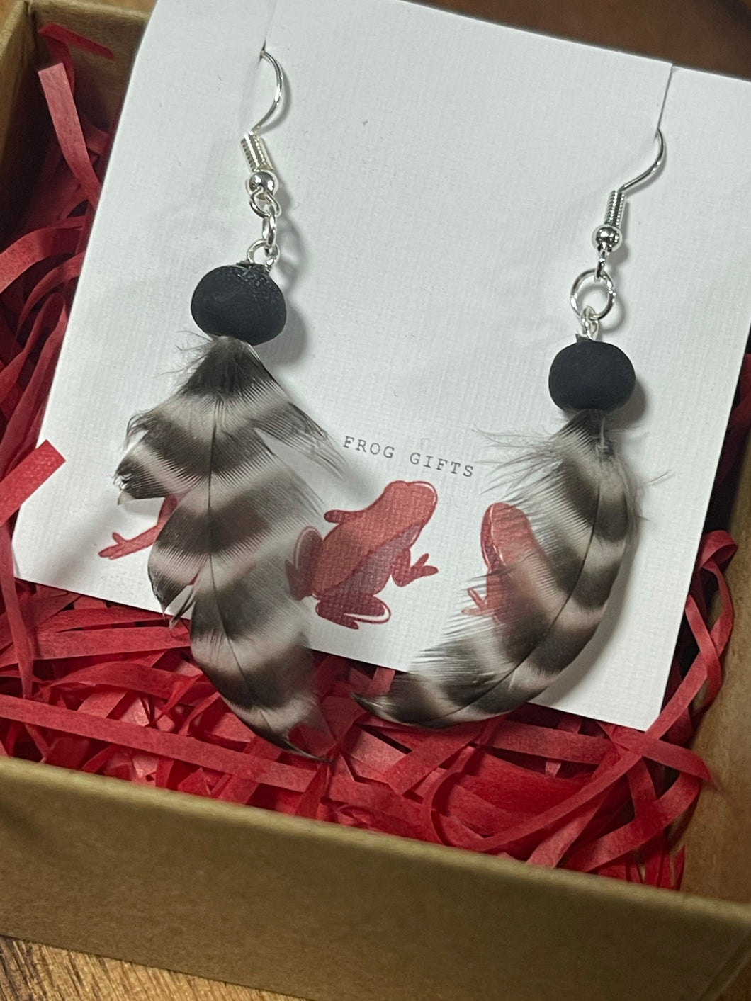 Plymouth rock earrings